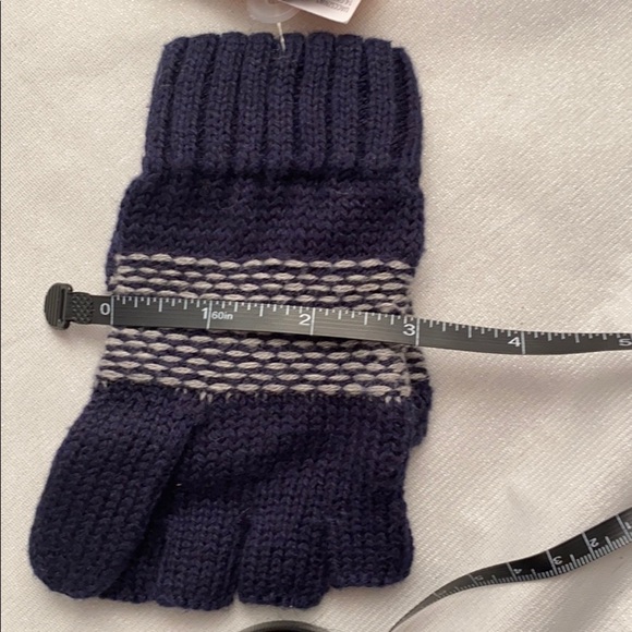 Gymboree navy blue fingerless gloves with mitten tops M - Picture 5 of 5